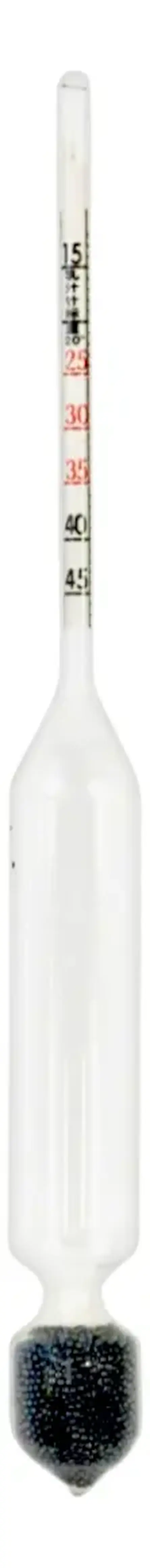 Densímetro para leche (lactodensímetro) escala 15–40