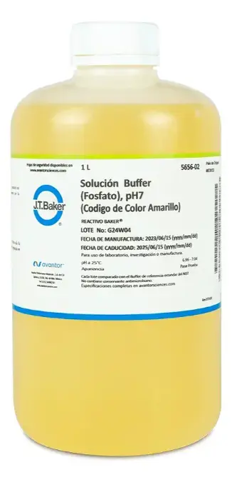 Solución buffer fosfato J.T.Baker pH 7 de 1 L