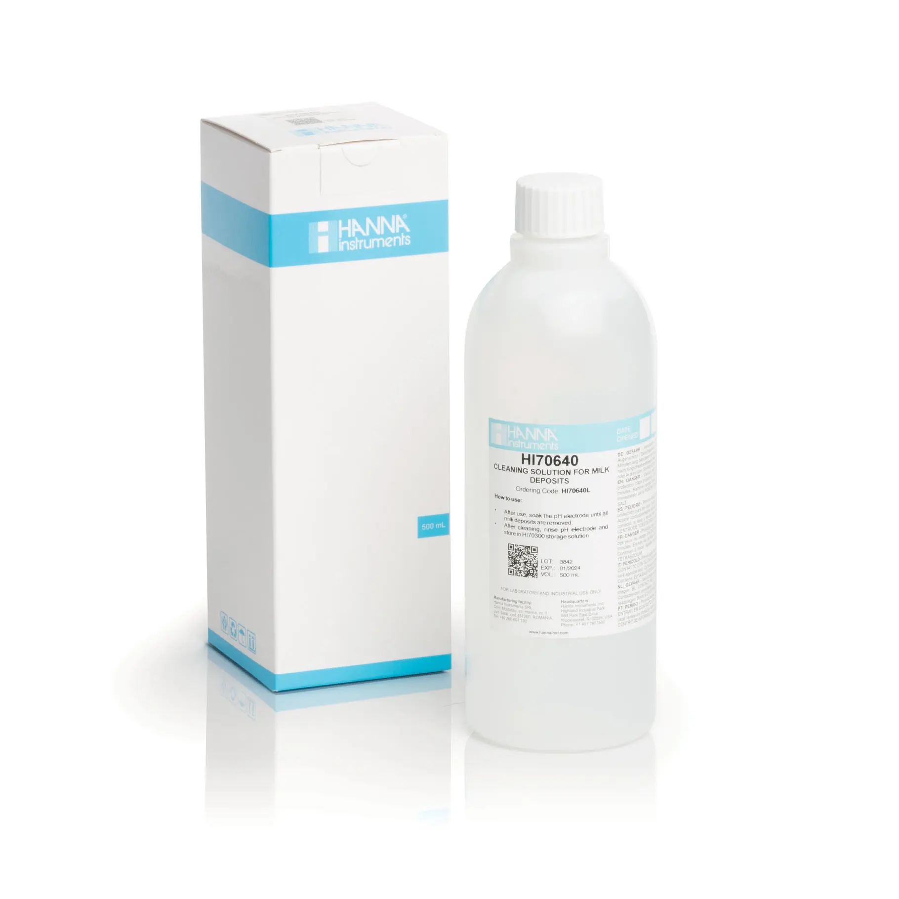 Hanna HI70640L para depósitos de leche, 500 ml